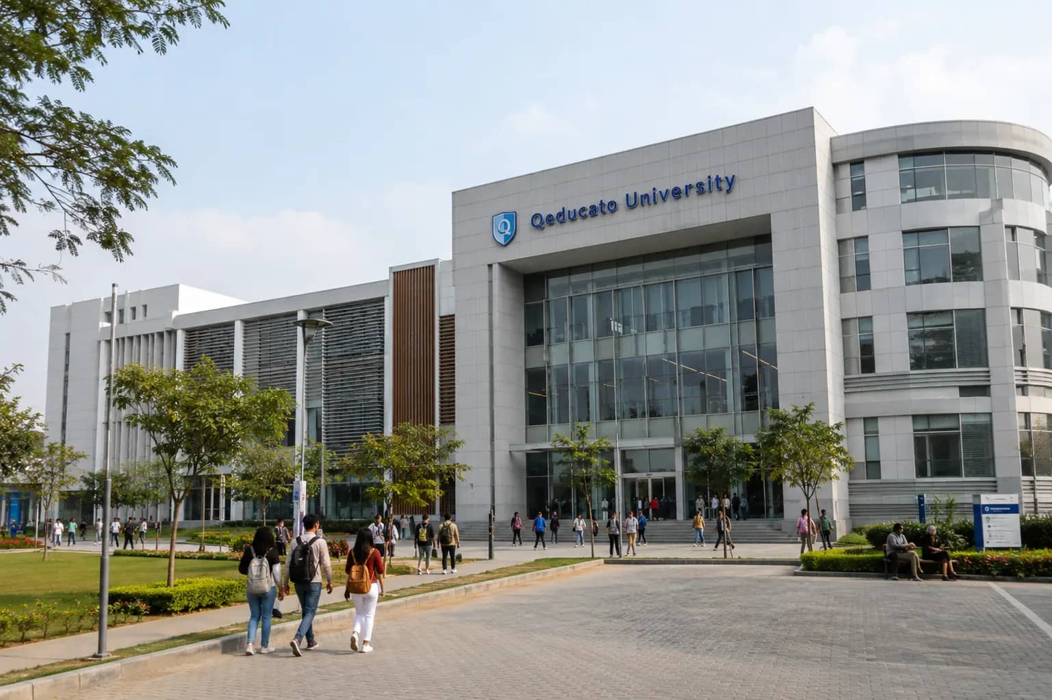 Qeducato University main campus building