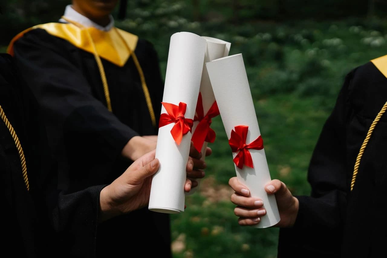 Graduating students celebrating at convocation