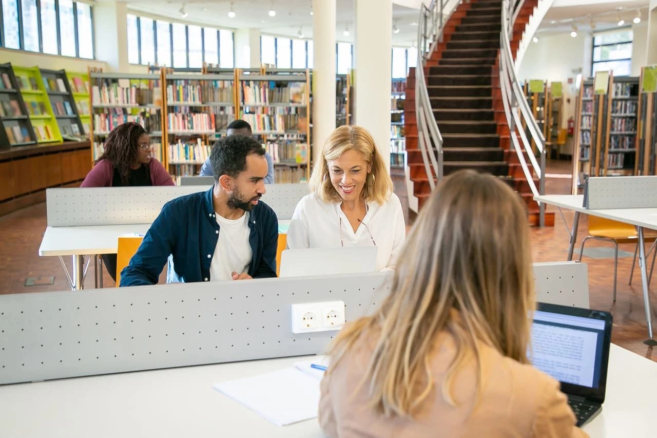 Reading hall inside the central library